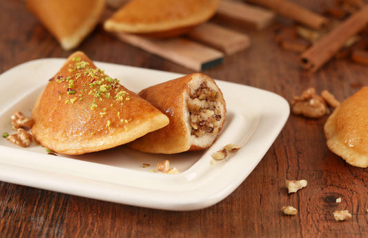 Homemade Qatayef with Walnuts