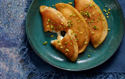 Homemade Qatayef with Cheese
